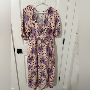 ASOS floral wrap dress
